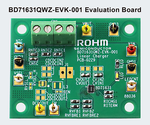 BD71631QWZ battery charger IC evaluation board