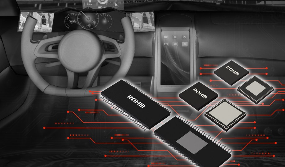 Applications of Rohm's BD94130xxx-M series of automotive LED drivers.