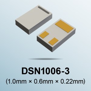 Rohm Semiconductor's RA1C030LD MOSFET in a DSN1006-3 package.