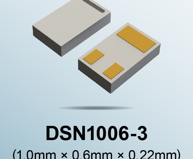 Rohm Semiconductor's RA1C030LD MOSFET in a DSN1006-3 package.