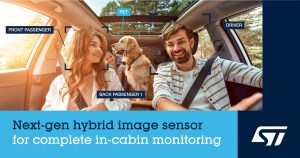 STMicroelectronics' hybrid image sensor for in-cabin monitoring.