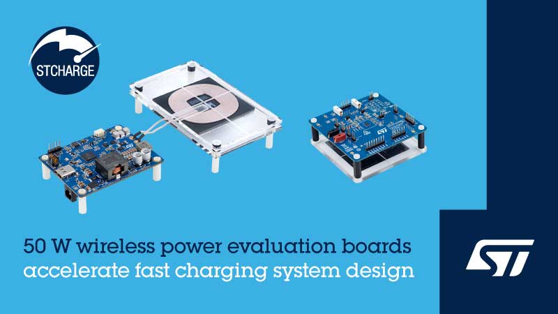 STMicroelectronics' wireless-charging boards.