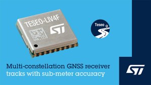 STMicroelectronics' Teseo-LIV4F GNSS module.