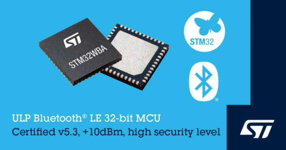 ST’s STM32WBA52 wireless MCUs.