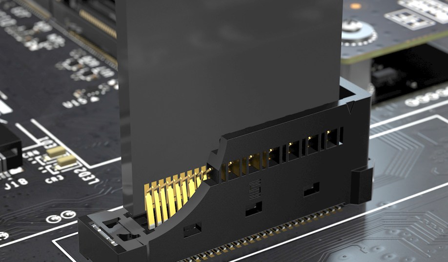 Samtec's HSEC6-DV micro edge-card connectors.