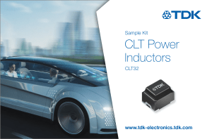 Sample kit of TDK's CLT32 power inductors for automotive ADAS/AD applications.