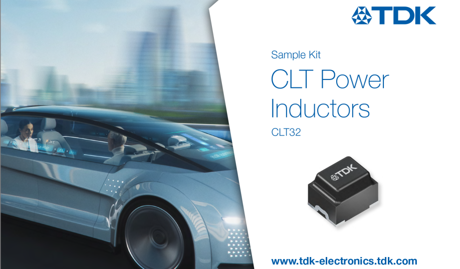 Sample kit of TDK's CLT32 power inductors for automotive ADAS/AD applications.