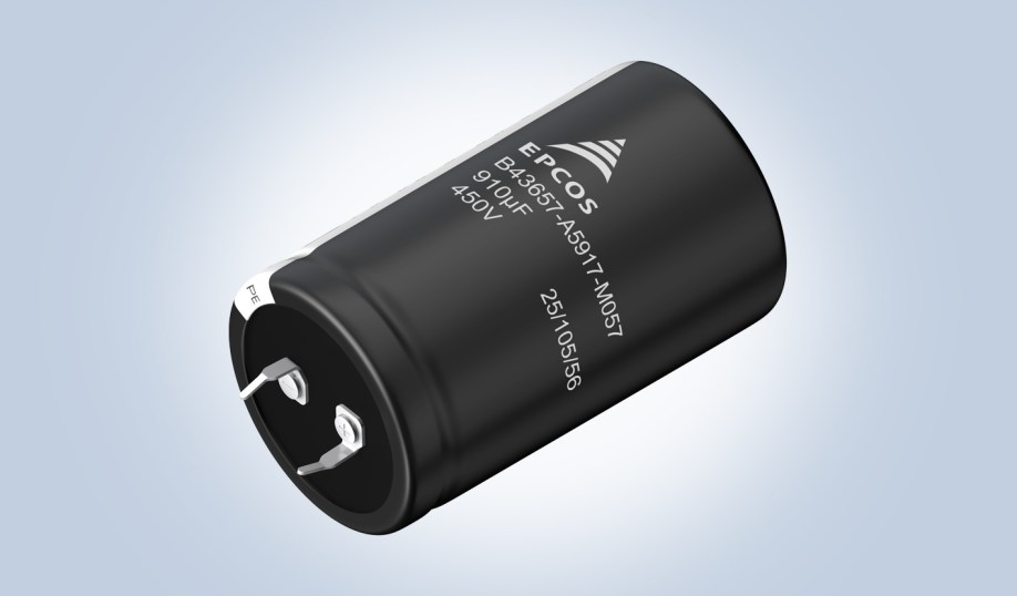 TDK's EPCOS B43657 series of snap-in capacitors for industrial and telecommunications applications.