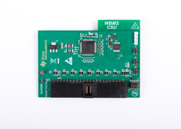 TI wireless battery management system (BMS) dev kit board