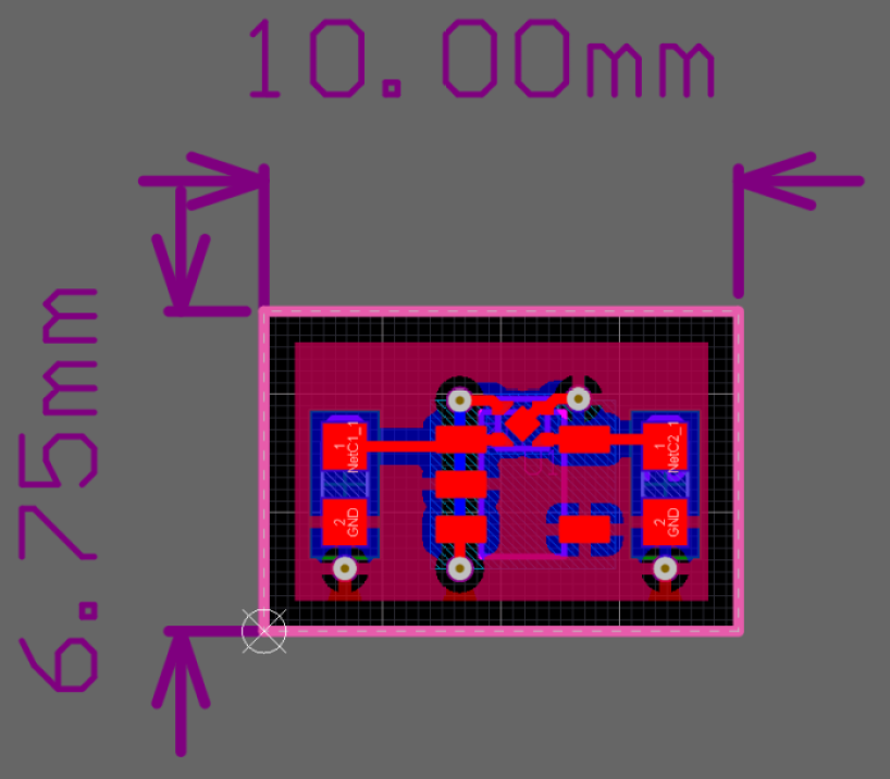 Texas Instruments Layout example of dual-footprint TPS7A02 SOT-23 and X2SON packages Fig 3