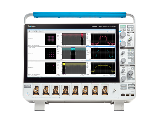 Tektronix SignalVu spectrum analyzer software, Version 5.4, runs on the Series 5, Series 6 and DPO70000 oscilloscopes.