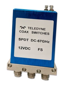 Teledyne Relay's CCR-67V series of DC to 67-GHz SPDT coaxial switches.