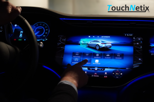 Automotive touchscreen application for TouchNetix' force-sensing chip.