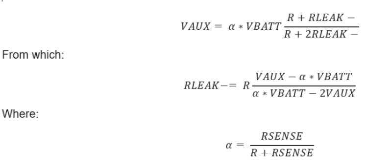 Maxim Integrated VAUX equation