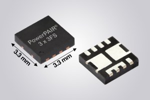 Vishay's SiZF5300DT and SiZF5302DT dual MOSFETs.