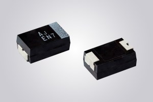 Vishay's T51 series polymer tantalum capacitors for automotive applications.