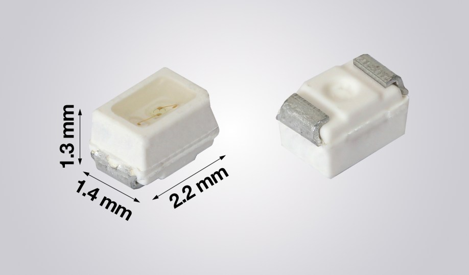 Vishay's VLMB2332T1U2-08 and VLMTG2332ABCA-08 miniLEDs.