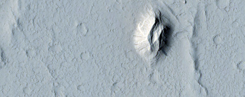 Depression with Terraced Margins Northwest of Nicholson Crater