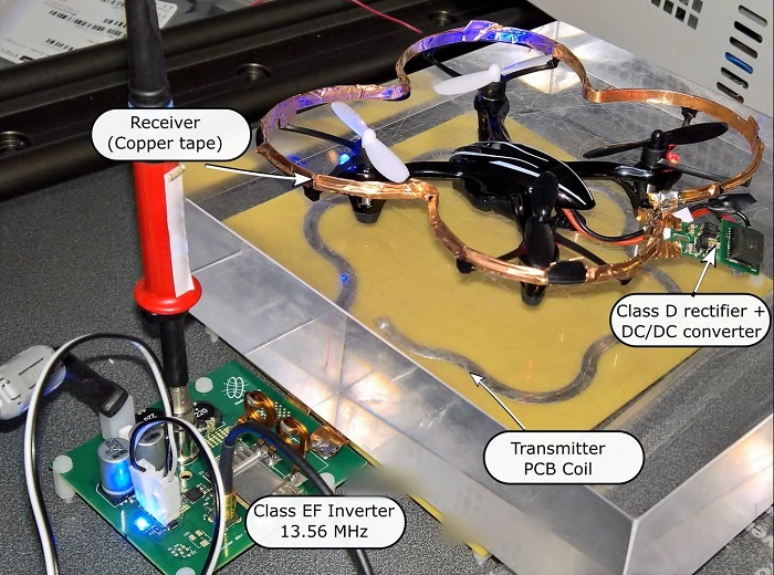 Drone powered by magnetic induction