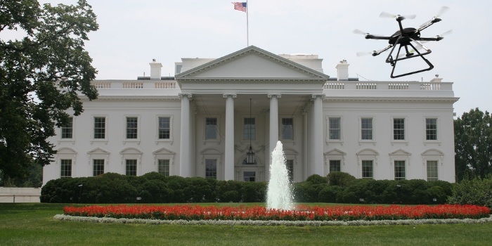 Drone in front of White House