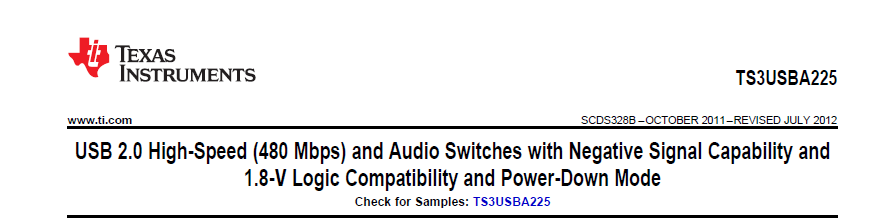 Texas Instruments - TS3USBA225