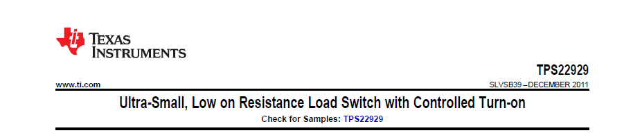 Texas Instruments - TPS22929