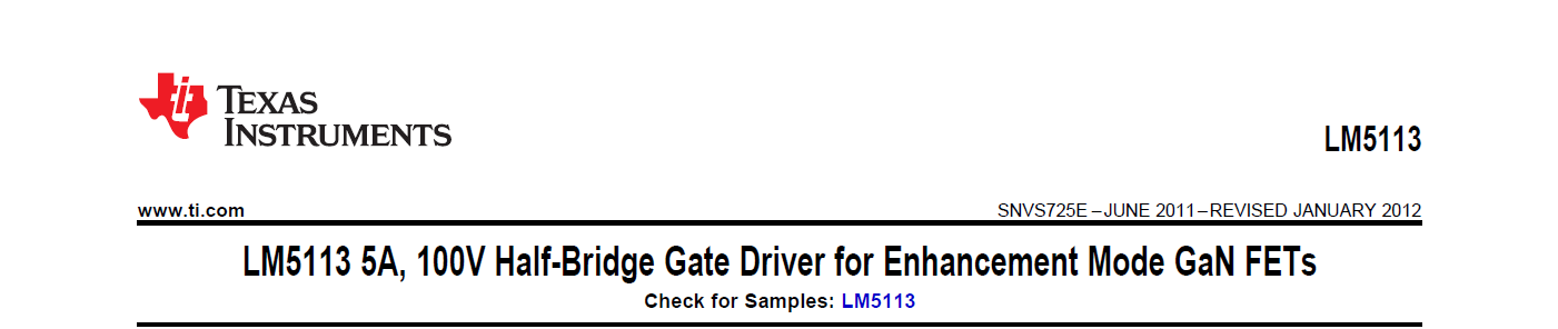 Texas Instruments - LM5113