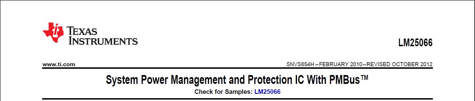 Texas Instruments LM25066