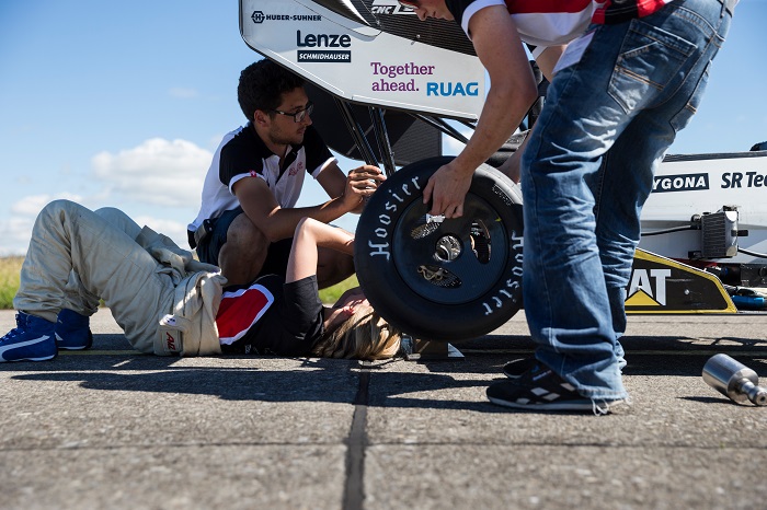 Grimsel car being worked on