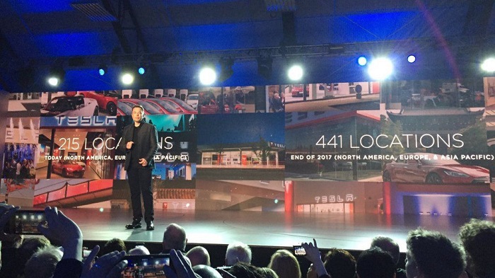 Musk at Tesla 3 announcement