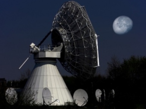 Moon and telescope