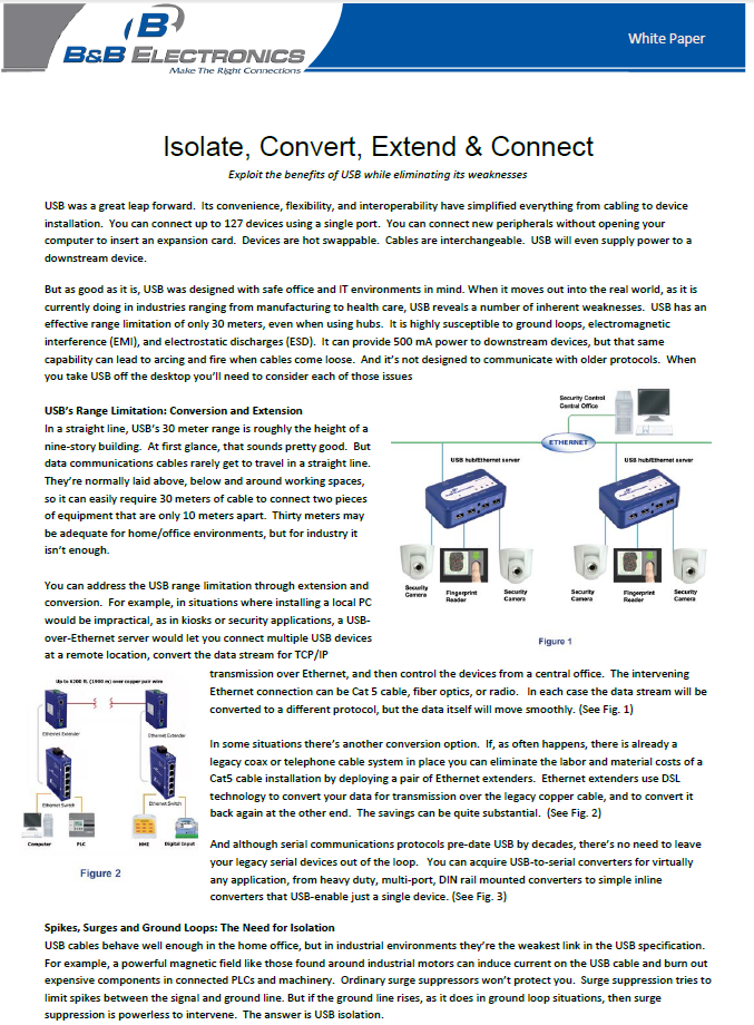 B&B - Isolate, Convert, Extend & Connect