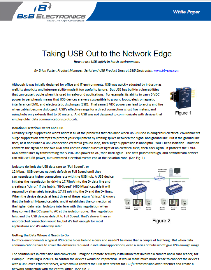 B&B - Taking USB Out to the Network