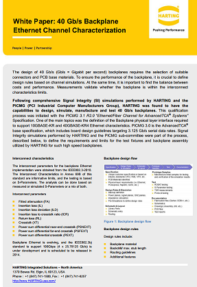 Harting - 40 Gb/s backplane ethernet white paper