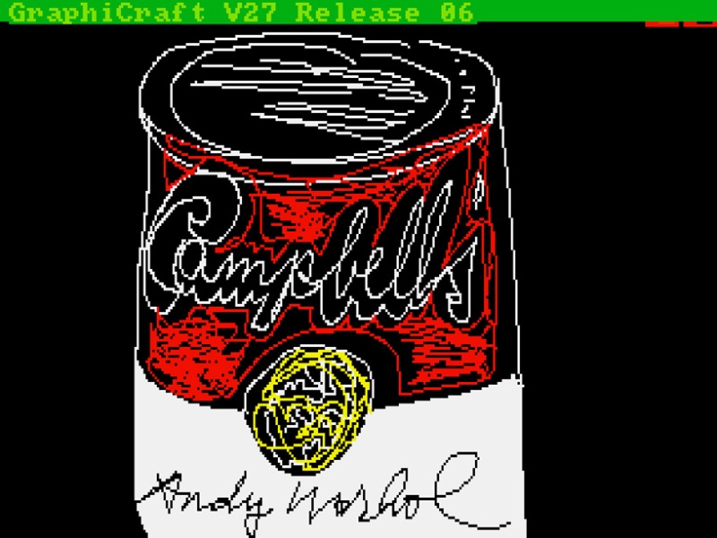 Andy Warhol campbells tomato soup computer painting