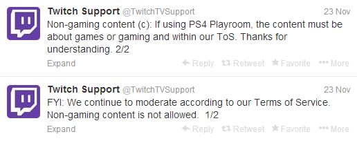 PlayStation 4 Twitch Twitter