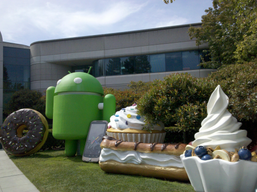 Google desserts on front lawn