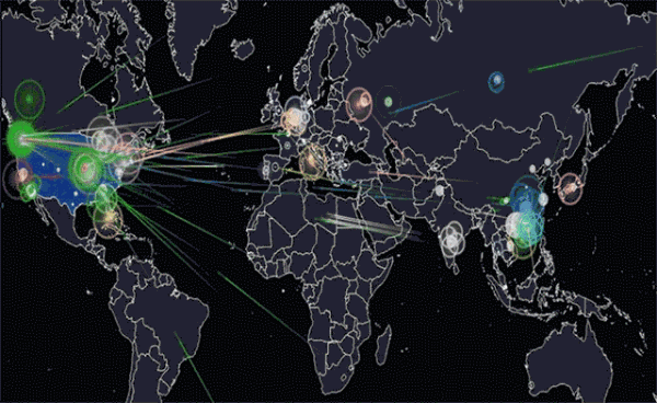 Norse cyberattacks realtime 01