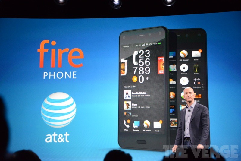 Jeff Bezos with Amazon Fire