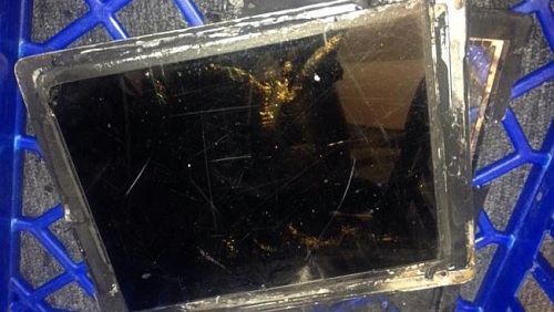 Apple iPad that caught fire