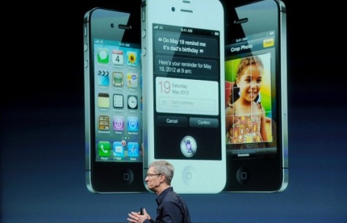 Tim Cook with iPhone