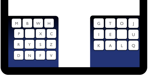 Layout for the KALQ keyboard