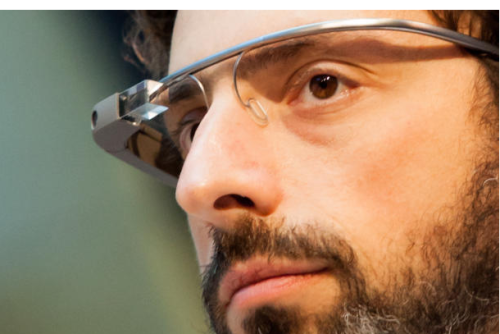 Sergey Brin with Google Glass