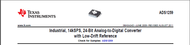 Texas Instruments Datasheet ADS1259