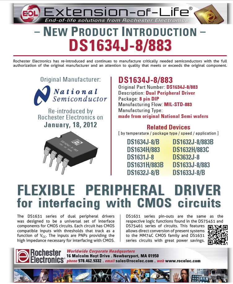 Rochester Electronics DS1634J-8/883