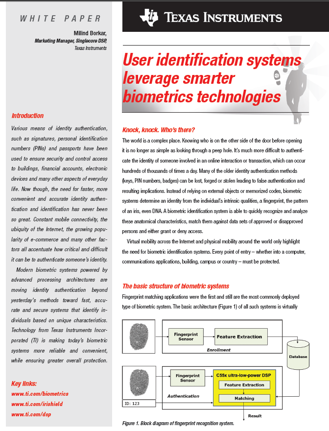 Texas Instruments User Identification Systems