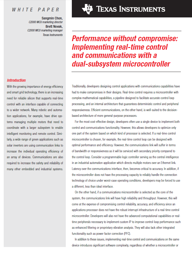 Texas Instruments Microcontrollers