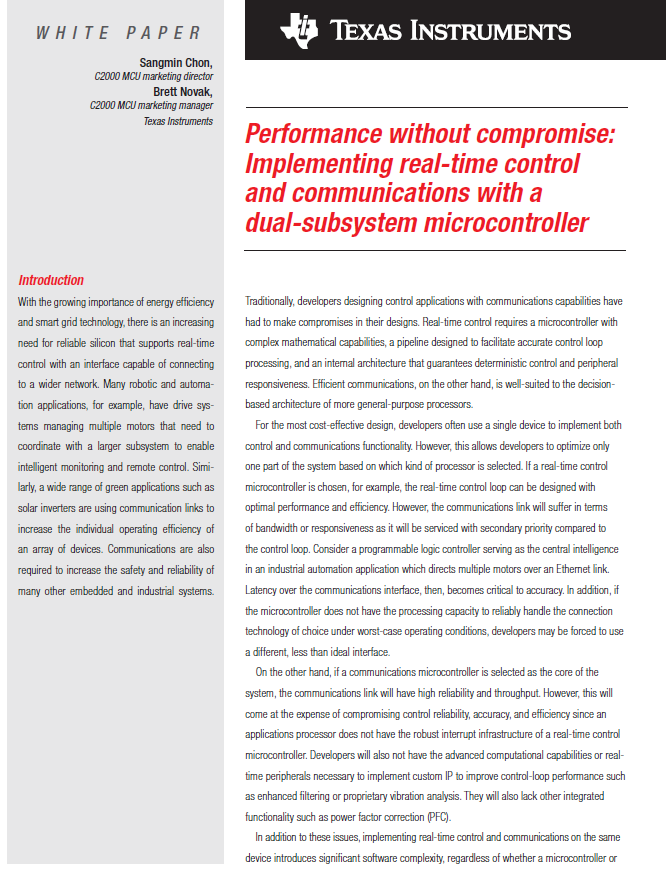 Texas Instruments Performance without Compromise