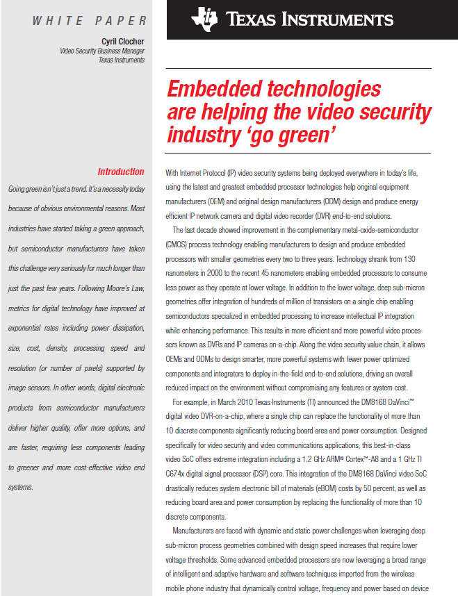 Texas Instruments Embedded Technologies