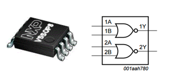 NXP - low pwr dual 2-input NOR gate